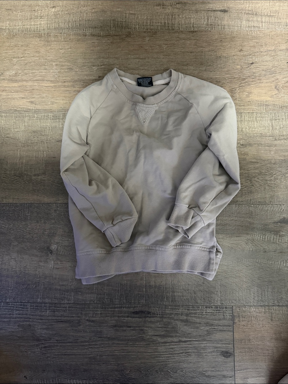 Little Bipsy Kids Neutral Crewneck Sweatshirt in Light Taupe